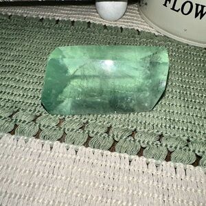 Green Fluorite Rectangular Gemstone